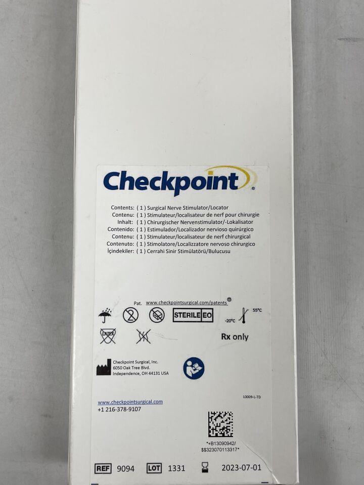 9094 - CHECKPOINT - Surgical Nerve Stimulator/Locator, (EA) - ( Expiry Date: 2023-07-01 )