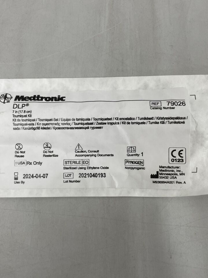 79026 - MEDTRONIC - DLP TOURNIQUET KIT, 17.8mm, (EA) - ( Expiry Date: 2024-04-07 )