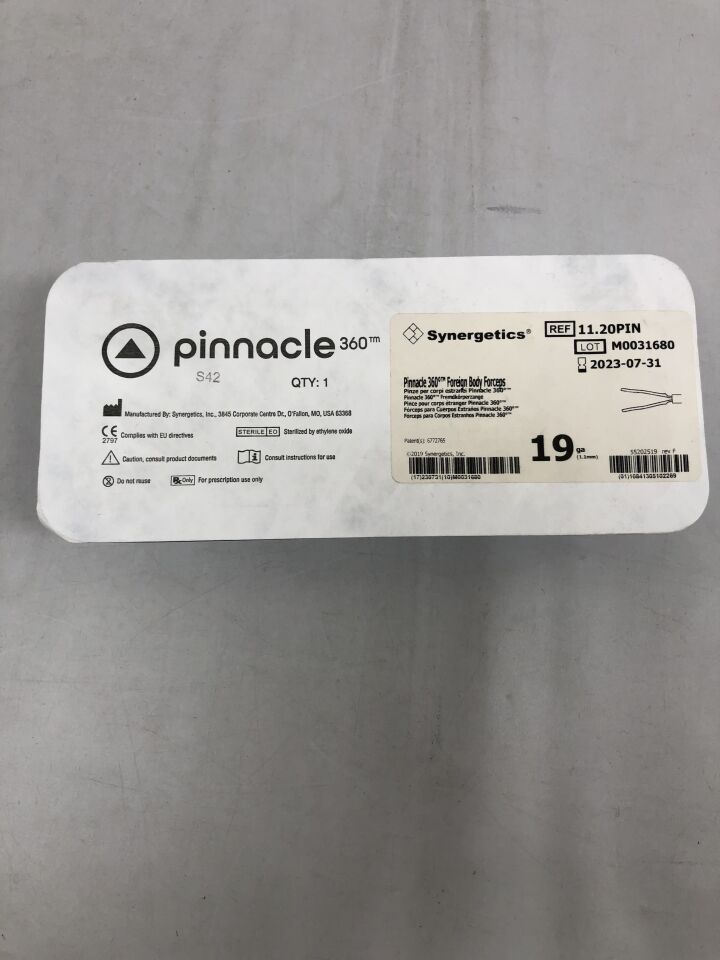 11.20PIN - SYNERGETICS - Pinnacle 360 Foreign Body Forceps, (EA) - ( Expiry Date: 2023-07-31 )