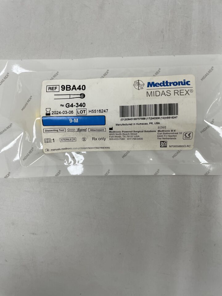 9BA40 - MEDTRONIC - Midas Rex Legend, Ball Fluted 9cm, 4mm, () - ( Expiry Date: 2024-03-06 )