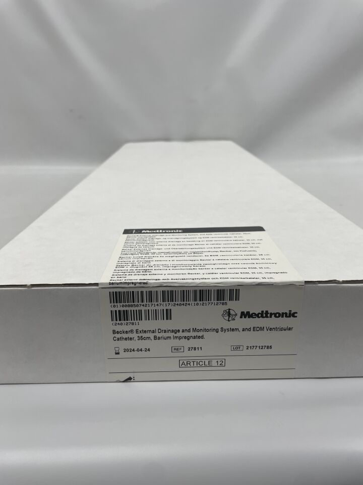 27811 - MEDTRONIC - ventricular catheter, barium impregnated, slotted, 15cm, (EA) - ( Expiry Date: 2024-04-24 )