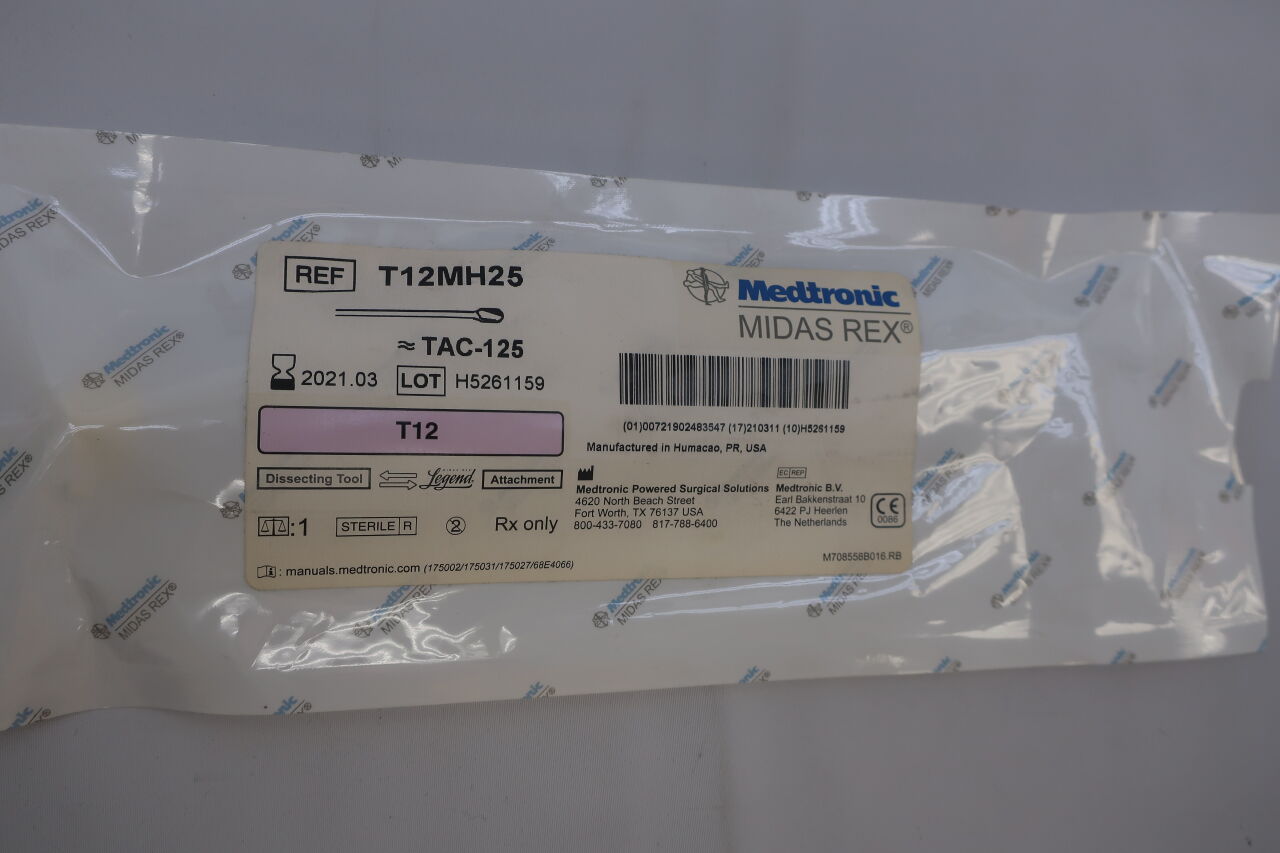 T12MH25 - MEDTRONIC - Midas Rex Match Head Fluted Cutting Burr, 2.5 mm Head Diameter, 12 cm Shaft Length, (EA) - ( Expiry Date: 2024-08-13 )