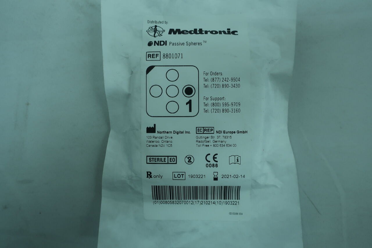 8801071 - NORTHERN DIGITAL - PASSIVE SPHERES, () - ( Expiry Date: 2024-04-22 )