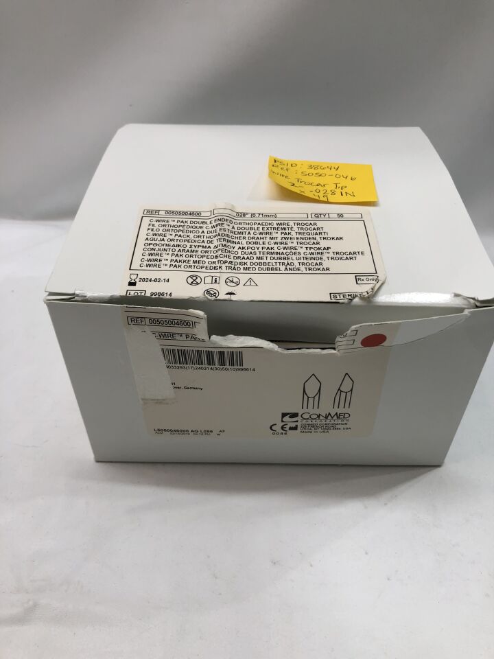 505004600 - CONMED - C-Wire Pak Double Ended Orthopaedic Wire, Trocar, 0.028in, (BX/50) - ( Expiry Date: 2024-02-14 )