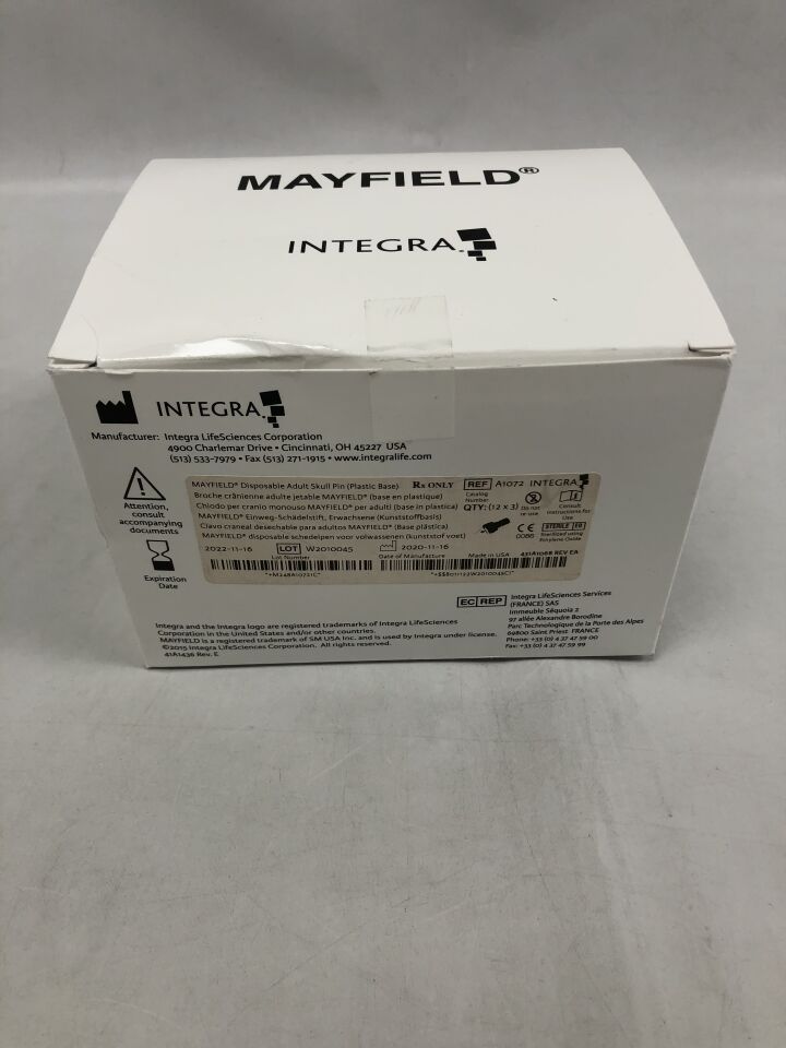 A1072 - INTEGRA - Mayfield Skull Pin, Adult, () - ( Expiry Date: 2022-11-16 )
