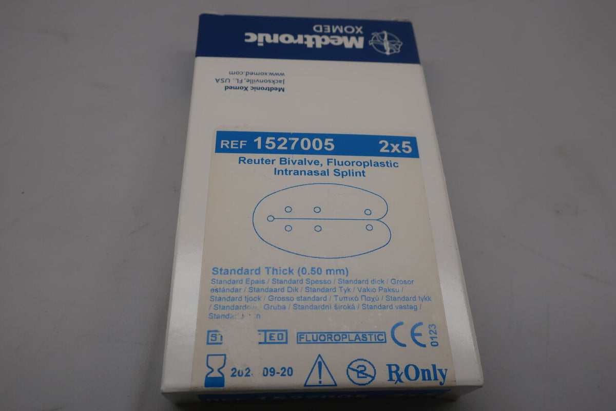 1527005 - MEDTRONIC - Reuter Bivalve FLPL Intranasal Splint, Thick 0.50mm (Paired), (BX/5)