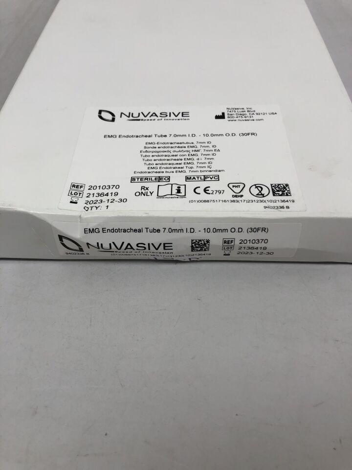 2010370 - NUVASIVE - EMG Endotracheal Tube 30Fr 7mm x 10mm, (BX/1) - ( Expiry Date: 2023-12-30 )