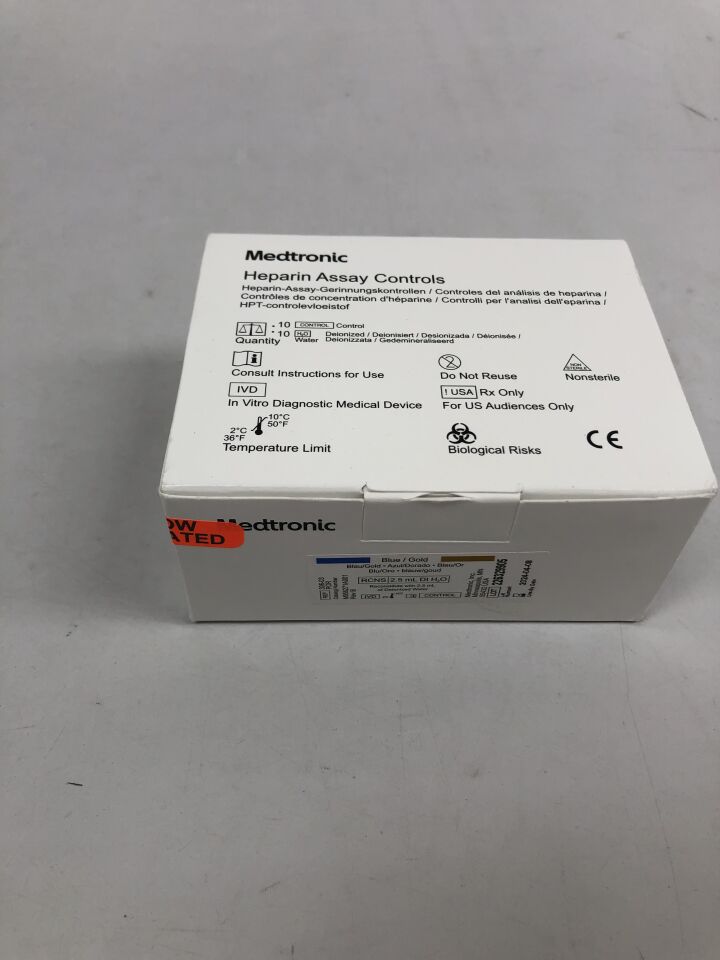 306-03POR - MEDTRONIC - Heparin Assay Controls, Blue/Gold, (BX/10) - ( Expiry Date: 2024-04-08 )