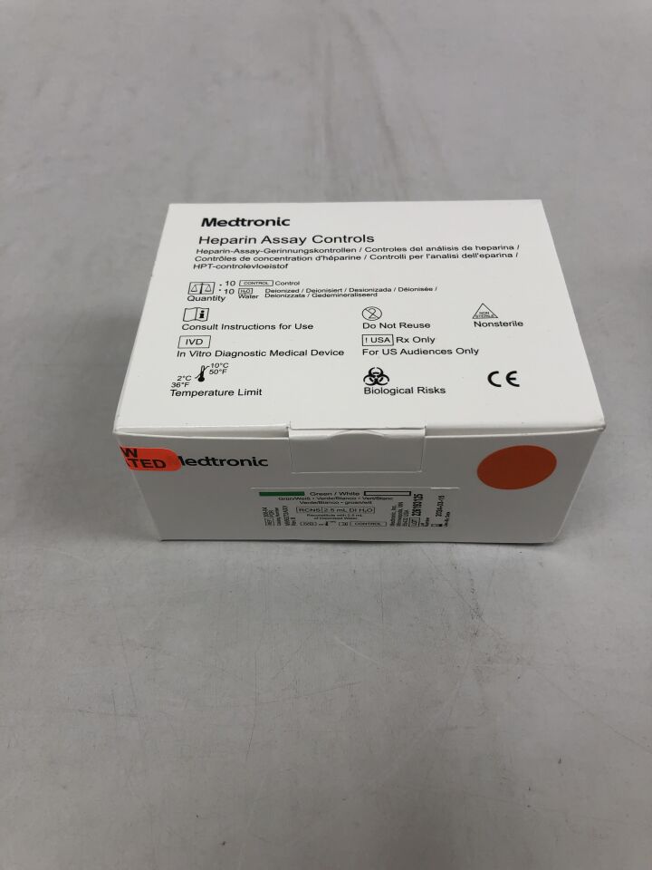 306-04POR - MEDTRONIC - Heparin Assay Controls, Green/White, (BX/10) - ( Expiry Date: 2024-03-15 )