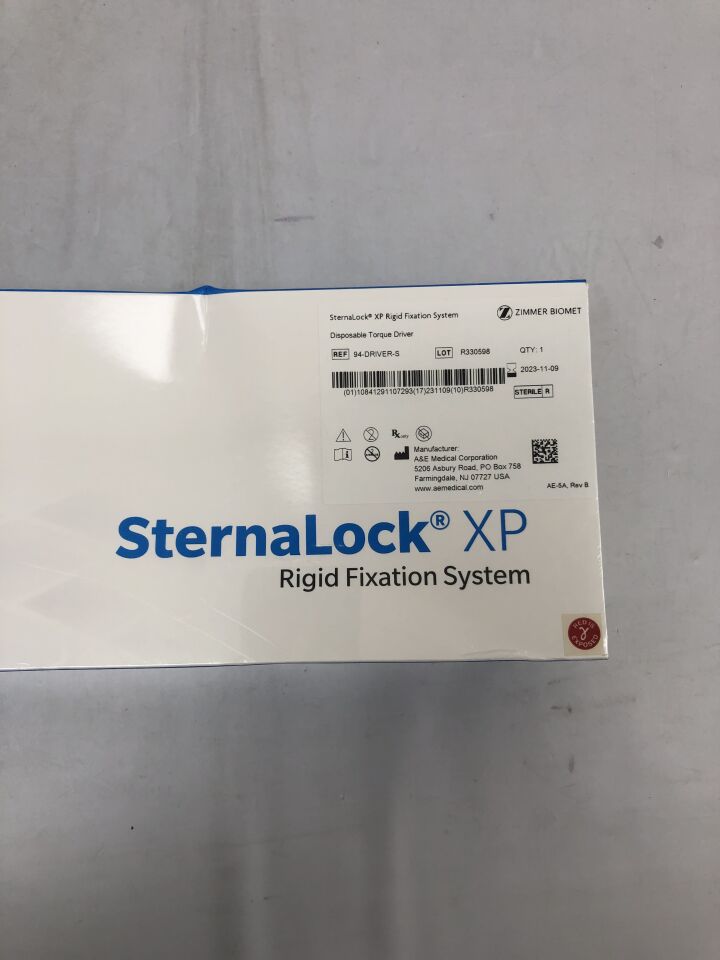 94-DRIVER-S - A&E MEDICAL - SternaLock XP Rigid Fixation System, Torque Driver, (BX/1) - ( Expiry Date: 2023-11-09 )