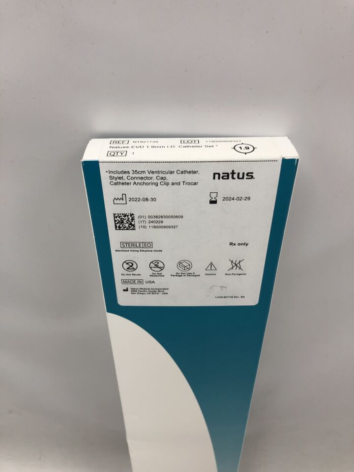 NT821739 - NATUS - evd large clear ventricular catheter set, 1.9mm, () - ( Expiry Date:  )