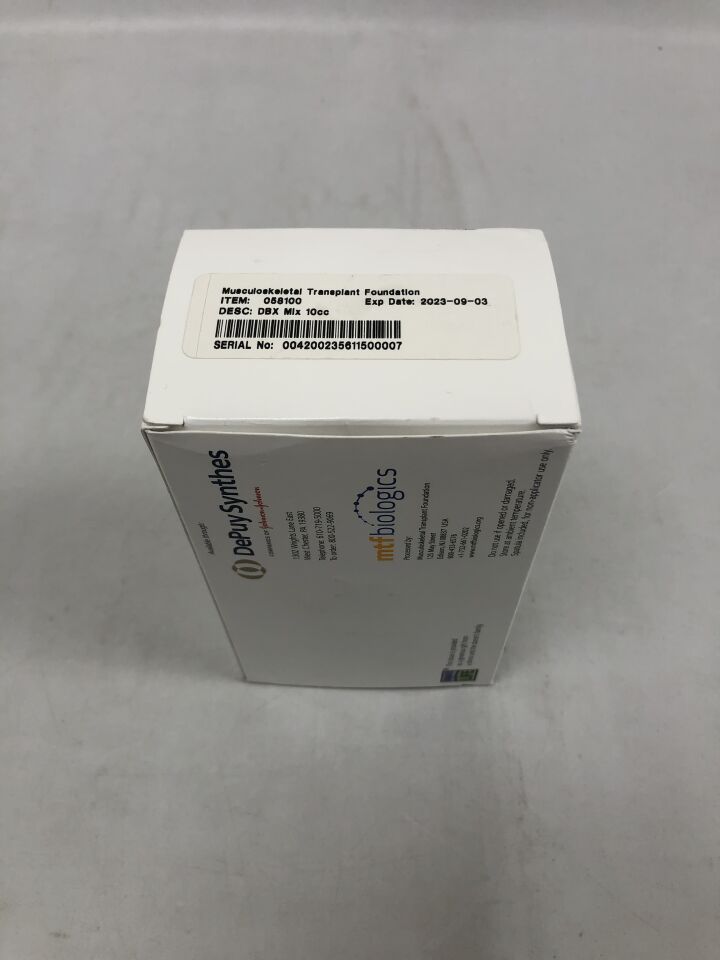 58100 - DEPUY - Human Allograft Tissue, DBX Mix 10cc, (BX/1) - ( Expiry Date: 2023-09-30 )