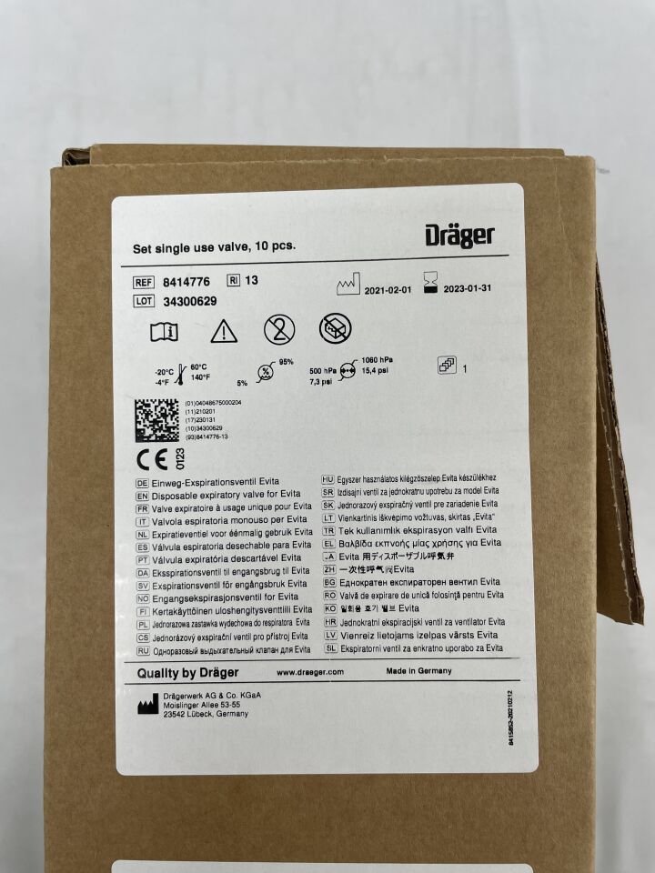 8414776 - DRAEGER - Single Use Valve, (BX/10) - ( Expiry Date: 2023-01-31 )