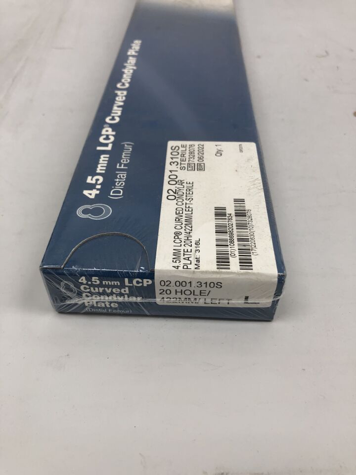 02.001.310S - SYNTHES - LCP Curved Condylar Plate, 20 holes, 4.5mm, left, (BX/1) - ( Expiry Date: 2022-06-30 )