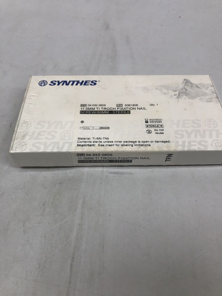 04.032.080S - SYNTHES - Titanium Troch Fixation Nail, 11mm X 80mm, (BX/1) - ( Expiry Date: 2020-02-17 )