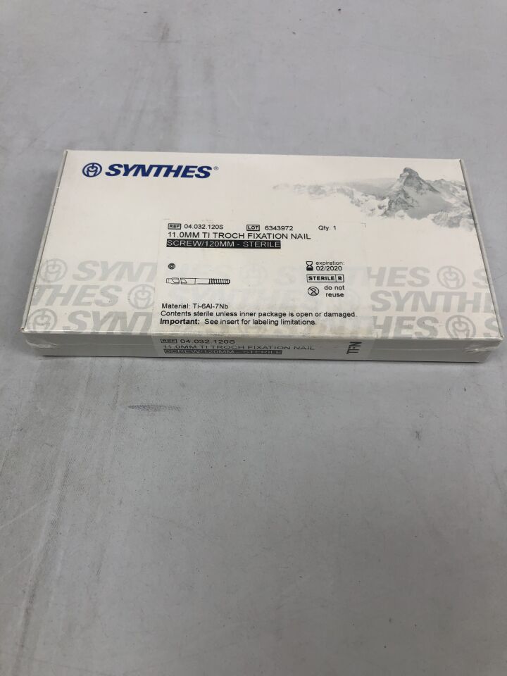 04.032.120S - SYNTHES - Titanium Troch Fixation Nail, 11mm X 120mm, (BX/1) - ( Expiry Date: 2020-02-01 )