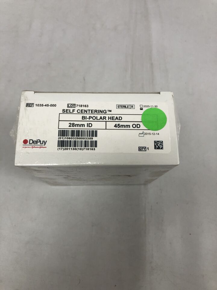1035-45-000 - DEPUY - Self-Centering Bi-Polar Head, 28mm inner diameter, 45mm outer diameter, (BX/1) - ( Expiry Date: 2020-11-30 )