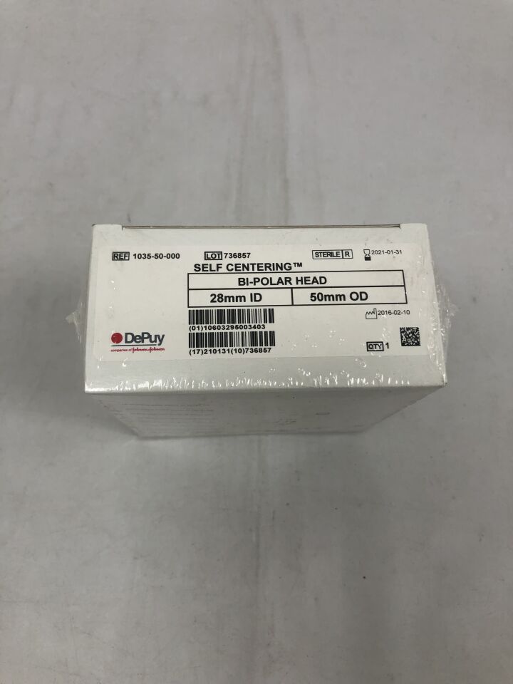 1035-50-000 - DEPUY - Self-Centering Bi-Polar Head, 28mm inner diameter, 50mm outer diameter, (BX/1) - ( Expiry Date: 2021-01-31 )