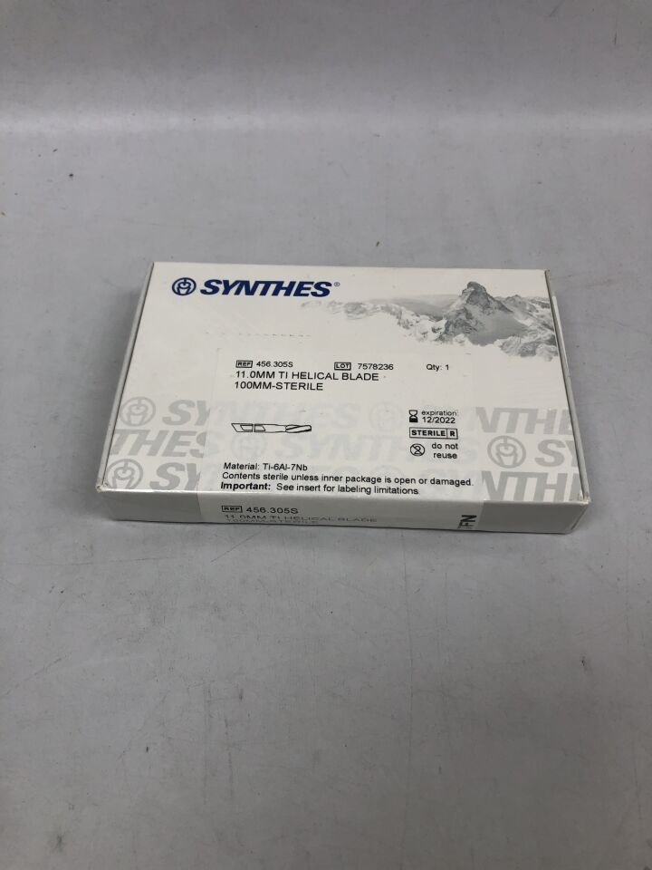 456.305S - SYNTHES - Titanium Helical Blade, 11mm X 100mm, (BX/1) - ( Expiry Date: 2022-12-31 )