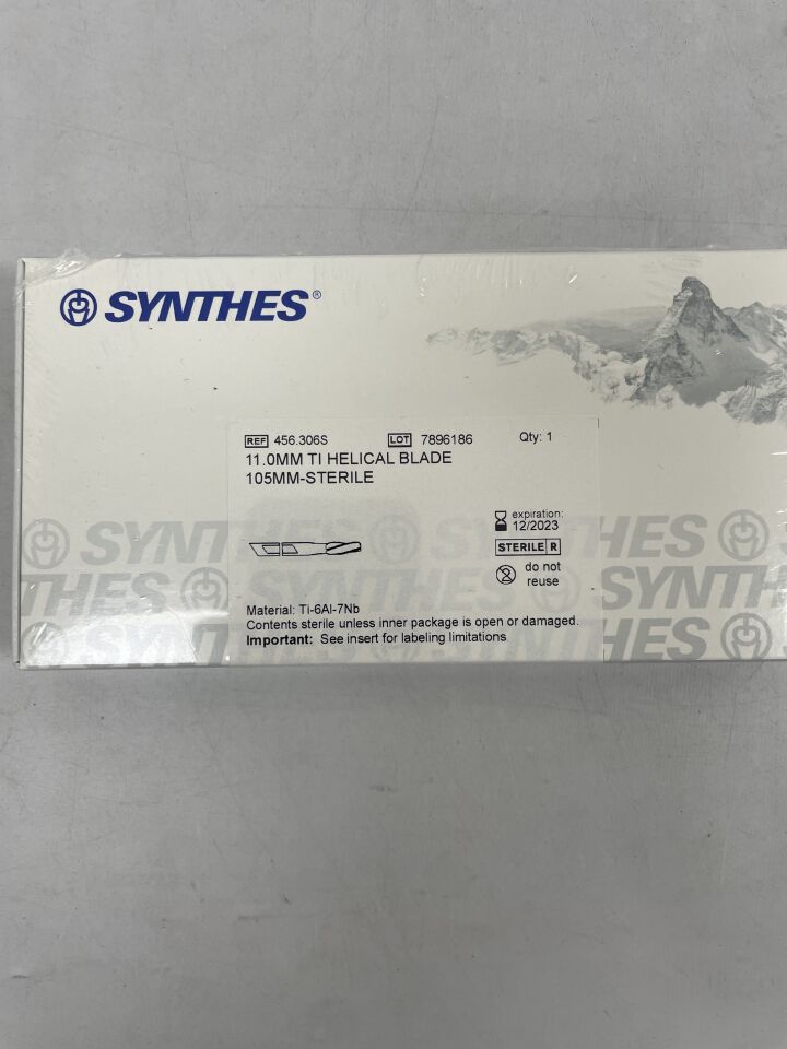 456.306S - SYNTHES - 11.0mm ti helical blade 105mm-sterile, (BX/1) - ( Expiry Date: 2023-12-31 )