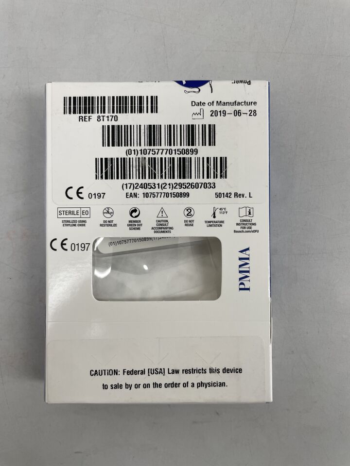 8T170 - BAUSCH & LOMB - PMMA Intraocular Lens, S122UV 12.50MM +17.0, (BX/1)