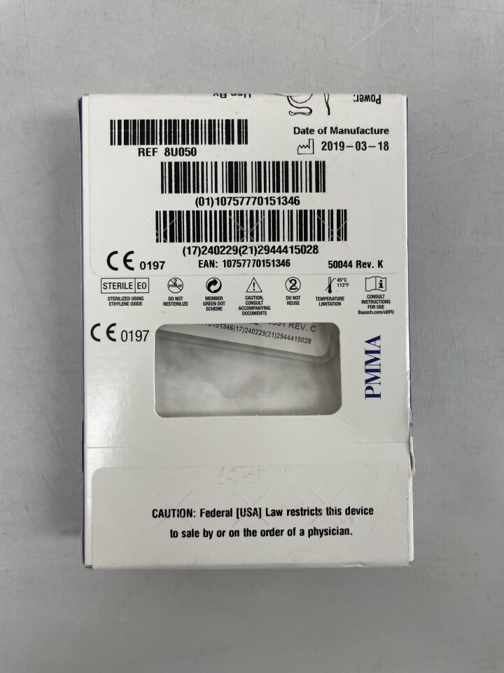 8U050 - BAUSCH & LOMB - PMMA Intraocular Lens, L122UV ANT.CHAMBER 6.0 X 13.75, (BX/1)