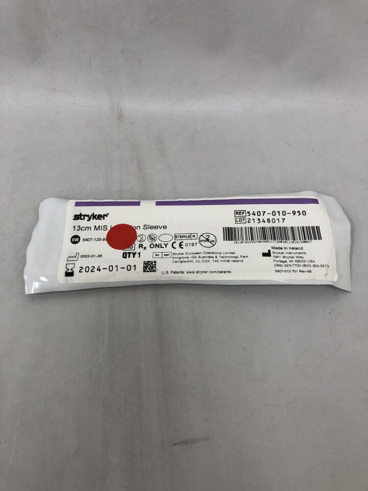 5407-010-950 - STRYKER - MIS Irrigation Sleeve, 13cm, (EA) - ( Expiry Date: 2024-01-01 )