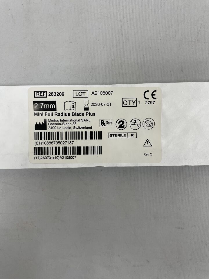283209 - MEDOS - FMS Mini Full Radius Blade Plus 2.7mm, (EA) - ( Expiry Date: 2026-07-31 )