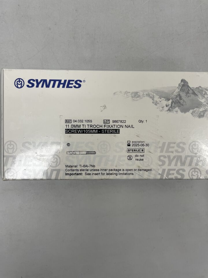 04.032.105S - SYNTHES - 11.0mm ti troch fixation nail screw/105mm - sterile, (BX/1) - ( Expiry Date: 2025-06-30 )