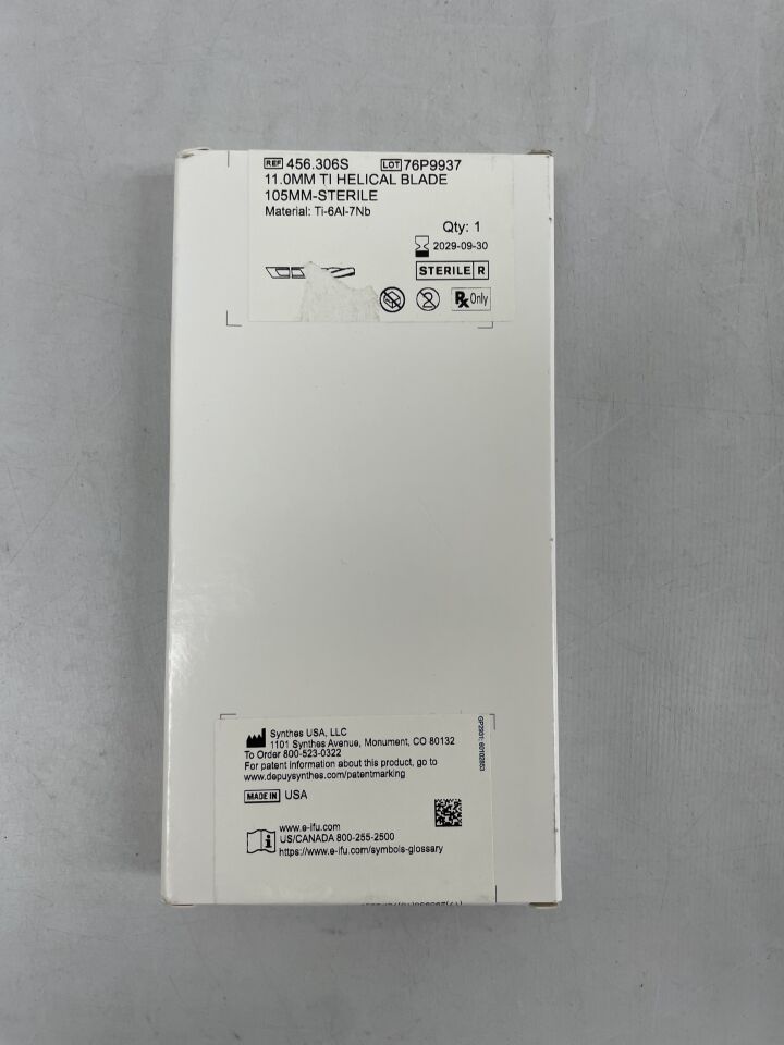 456.306S - SYNTHES - 11.0mm ti helical blade 105mm-sterile, (BX/1) - ( Expiry Date: 2029-09-30 )
