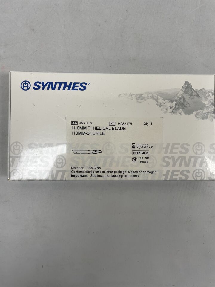 456.307S - SYNTHES - 11.0mm ti helical blade 110mm-sterile, (BX/1) - ( Expiry Date: 2026-01-31 )