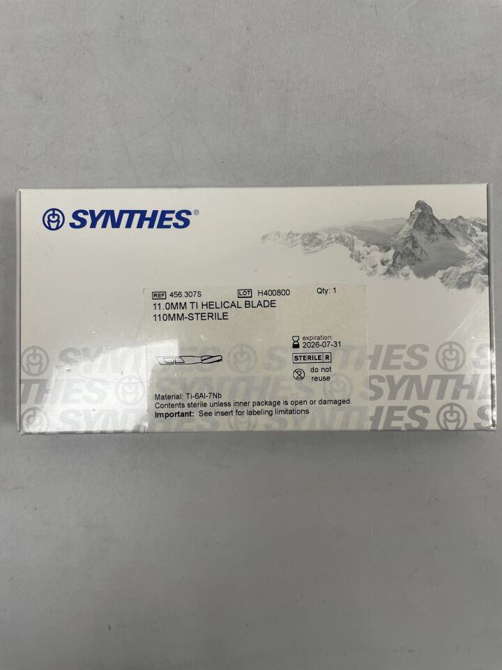 456.307S - SYNTHES - 11.0mm ti helical blade 110mm-sterile, (BX/1) - ( Expiry Date: 2026-07-31 )