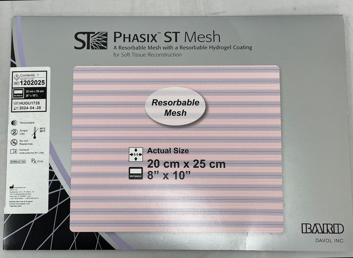 1202025 - BARD - Phasix ST Mesh Rectangle 8" x 10", (BX/1)