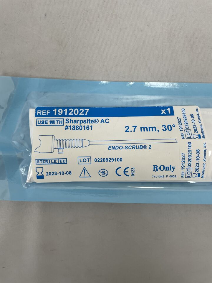 1912027 - MEDTRONIC - endo-scrub 2 sheath: 2.7mm, 30° for sharpsite ac, () - ( Expiry Date: 2023-10-08 )