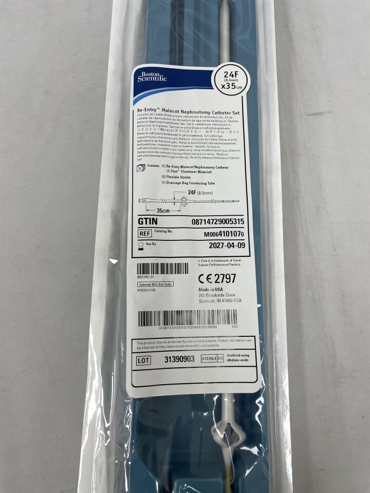 410107  -  BOSTON SCIENTIFIC  -  re-entry malecot nephrostomy catheter set, 24fr (8.0mm) x 35cm , ( EA )  -  ( Expiry Date : 2027-04-09 )