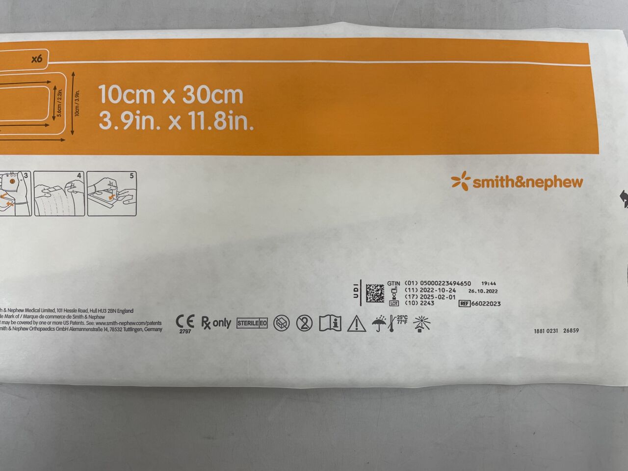 66022023  -  SMITH & NEPHEW  -  pico npwt fluid management pack 10cm x 30cm , ( BX/5 )  -  ( Expiry Date : 2025-02-01 )