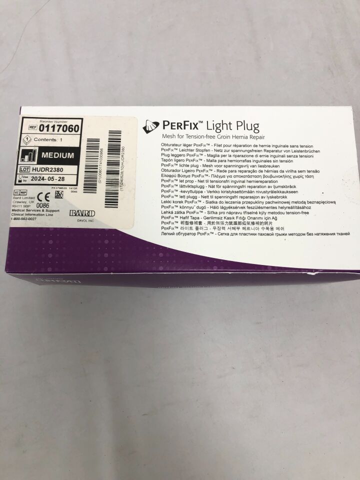 117060 - BARD - Mesh Perfix Light Plug, Medium, (BX/1) - ( Expiry Date: 2024-05-28 )