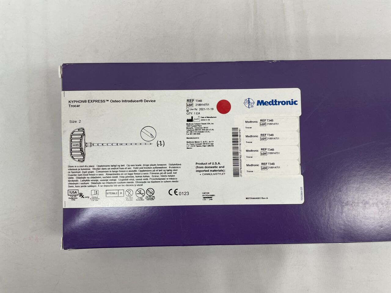 T34B - MEDTRONIC - kyphon express osteo introducer device, trocar, size 2, (BX/1) - ( Expiry Date: 2024-06-08 )