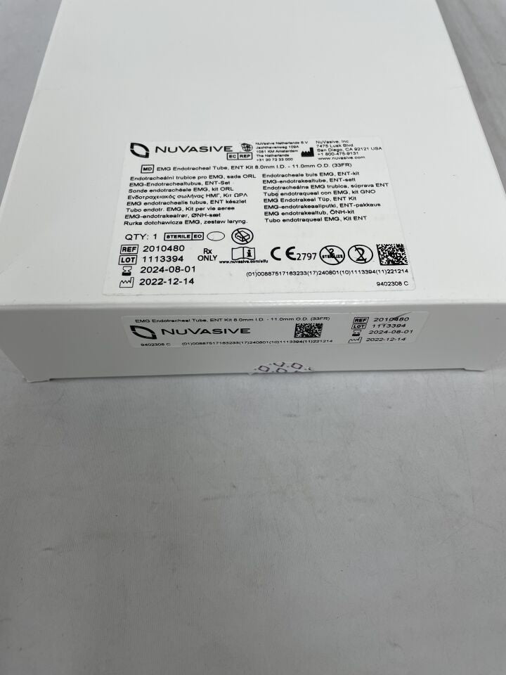 2010480 - NUVASIVE - emg endotracheal tube, ent kit 11.3mm od, (BX/1) - ( Expiry Date: 2024-08-01 )
