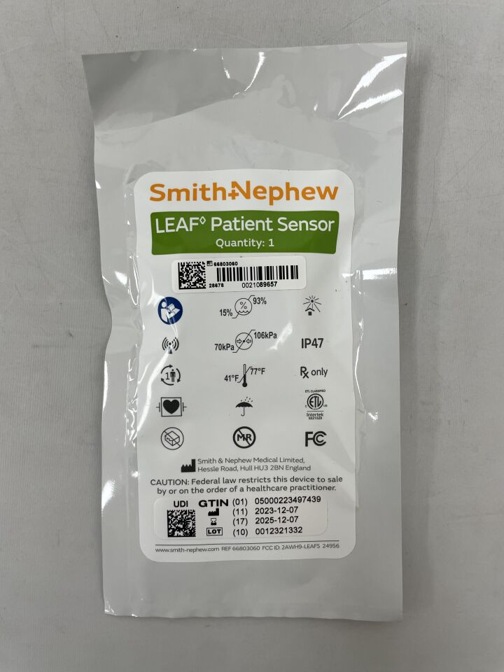 66803060 - SMITH &amp; NEPHEW - Sensor de paciente LEAF, ( EA ) - ( Fecha de caducidad : 07/12/2025 )