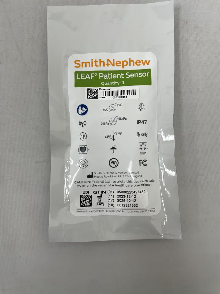 66803060 - SMITH &amp; NEPHEW - Sensor de paciente LEAF, ( EA ) - ( Fecha de caducidad : 2025-12-12 )