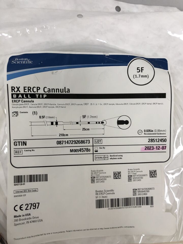 4578 - BOSTON SCIENTIFIC - RX ERCP Cannula, (EA) - ( Expiry Date: 2023-12-07 )