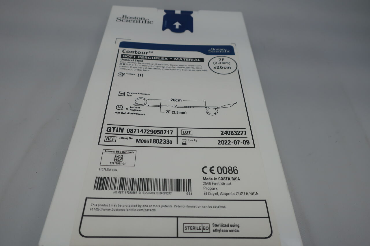 180233 - BOSTON SCIENTIFIC - Contour Ureteral Stent, Soft Percuflex Material, 7Fr x 26cm, (BX/1) - ( Expiry Date: 2024-06-07 )
