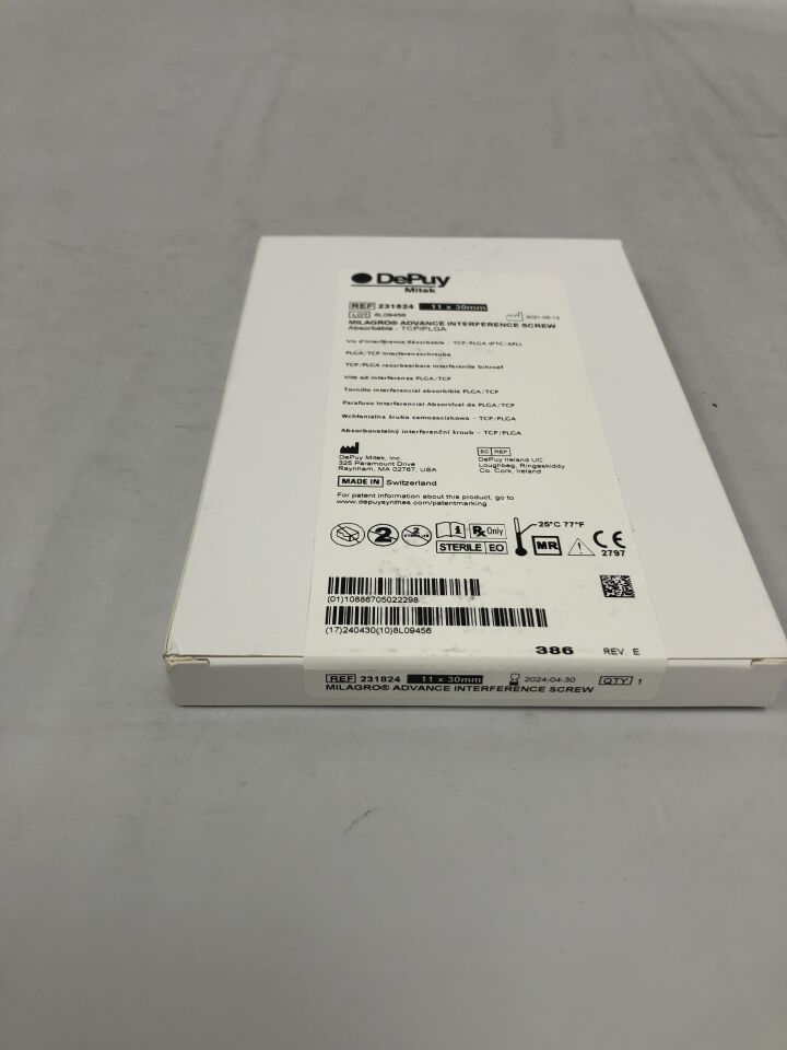 231824 - DEPUY - Milagro Advance Interference Screw, 11mm X 30mm, (BX/1) - ( Expiry Date: 2024-04-30 )
