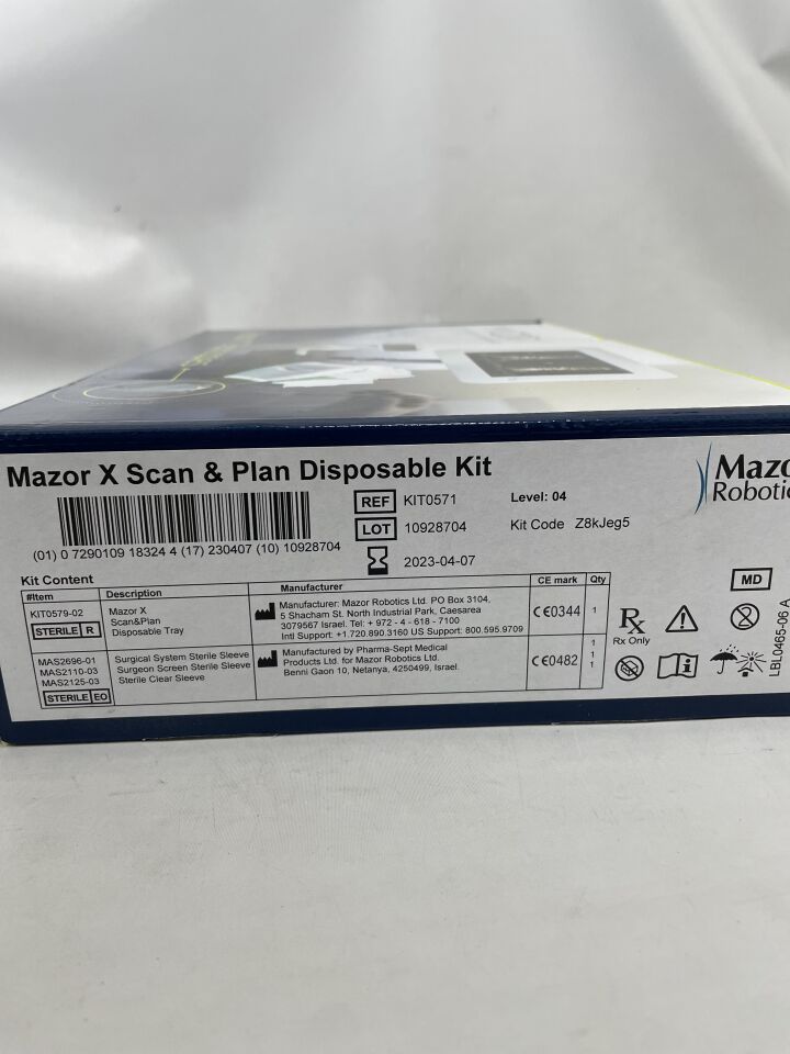 KIT0571-04 - MAZOR ROBOTICS - Mazor X Scan & Plan Disposable Kit, (BX/1) - ( Expiry Date: 2023-04-07 )