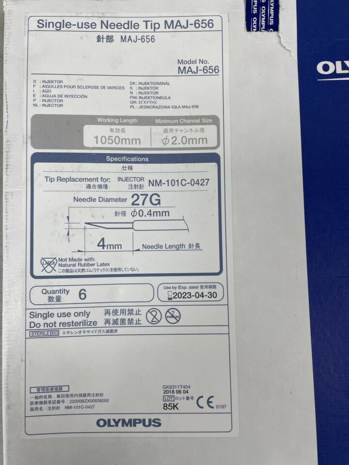 MAJ-656 - OLYMPUS - tip replacement for injector needle nm-101c-0427, (BX/6) - ( Expiry Date: 2023-04-30 )