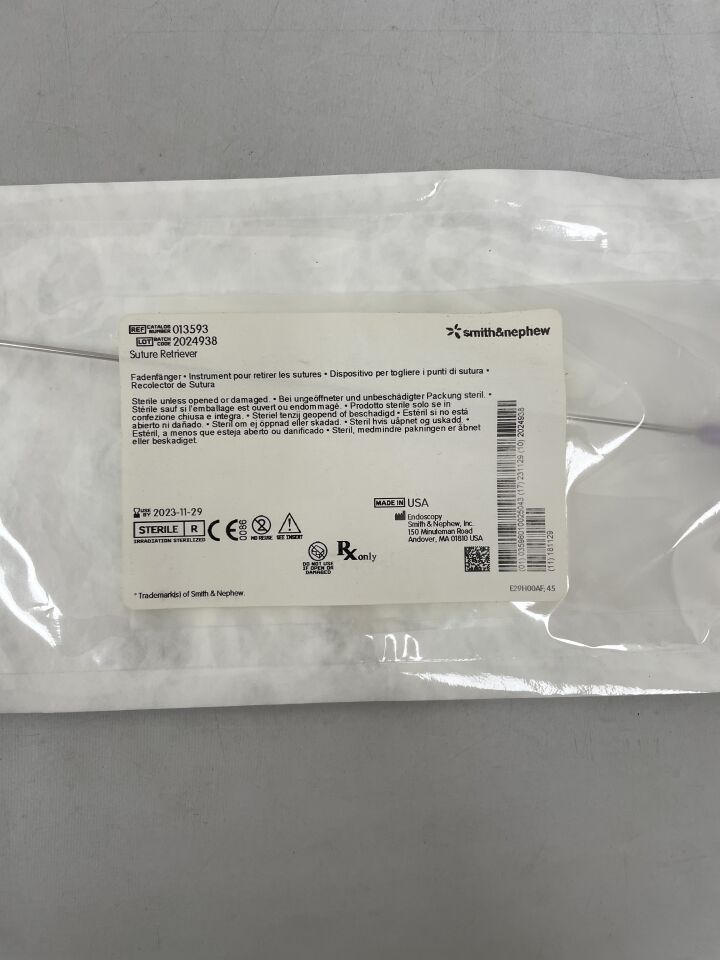 013593 - SMITH & NEPHEW - suture retriever, () - ( Expiry Date: 2023-11-29 )