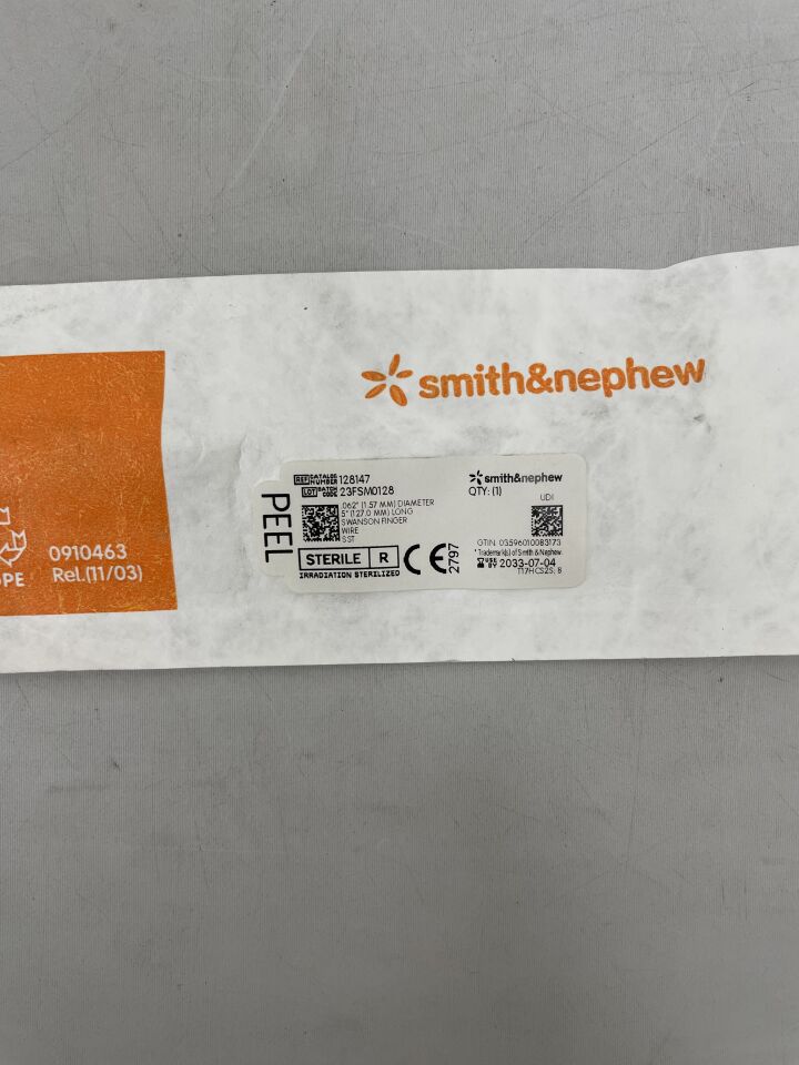 128147  -  SMITH & NEPHEW  -  swanson finger wire .062 , ( EA )  -  ( Expiry Date : 2033-07-04 )