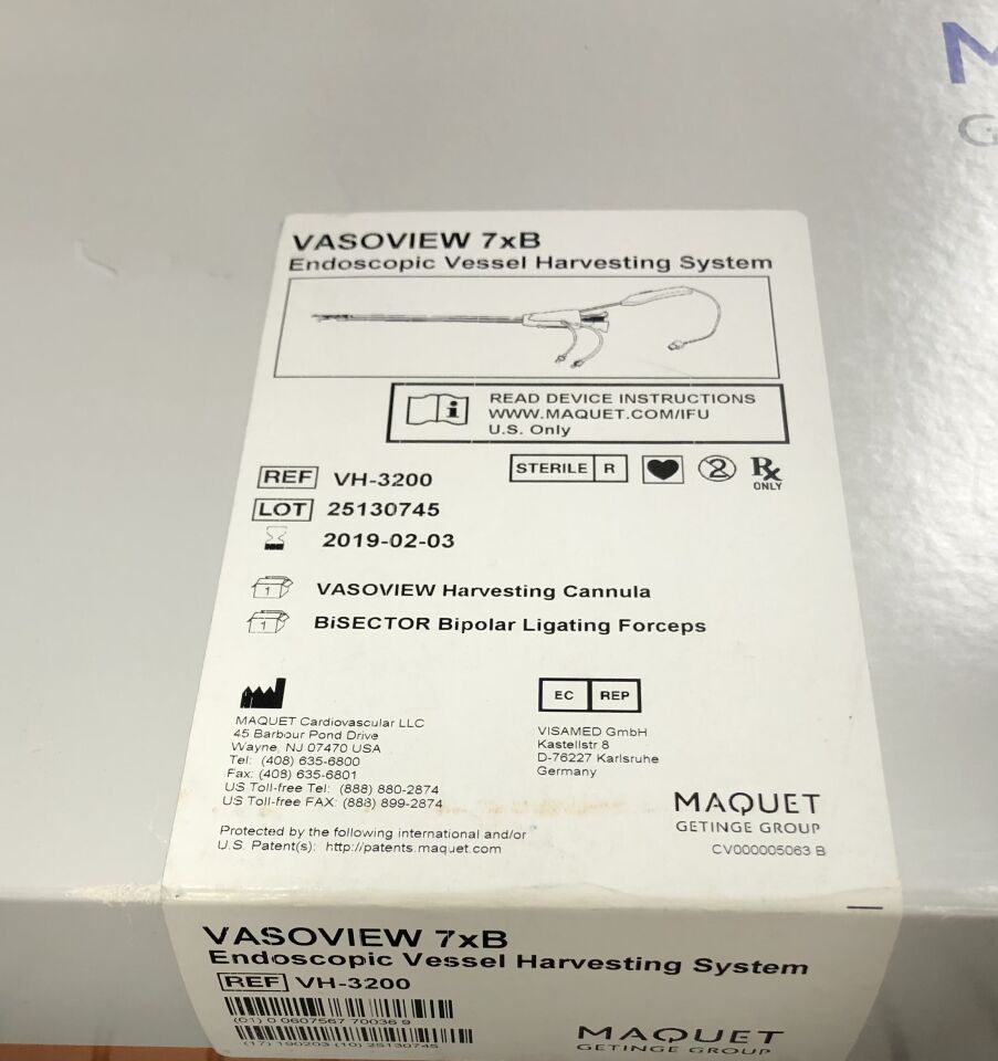 VH-3200 - MAQUET - Vasoview 7xB Endoscopic Vessel Harvesting System , (BX/1) - ( Expiry Date: 2019-02-03 )