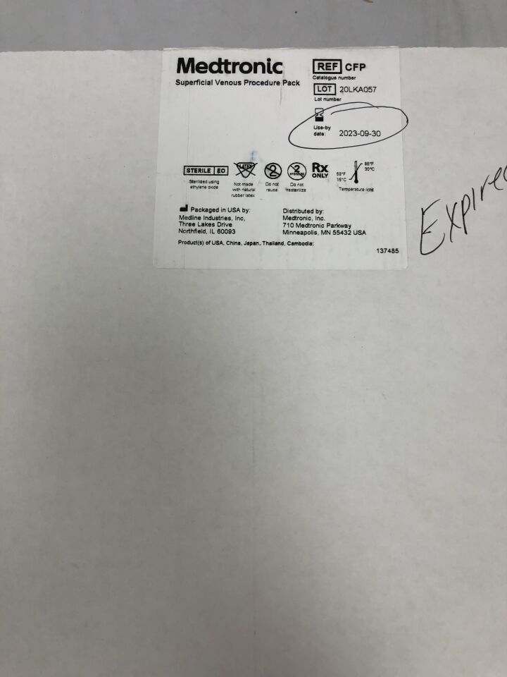 CFP - MEDLINE - Superficial Venous Procedure Pack, (BX/1) - ( Expiry Date: 2023-09-30 )